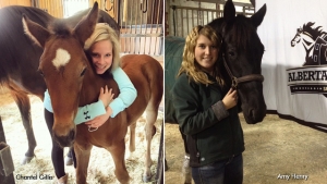 2017 Outstanding Groom Award finalists: Chantel Gillis (L) and Amy Henry (R)