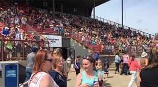 A large crowd was in attendance for weekend racing