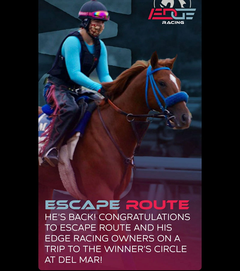 Galloping Escape Route at Santa Anita 2020