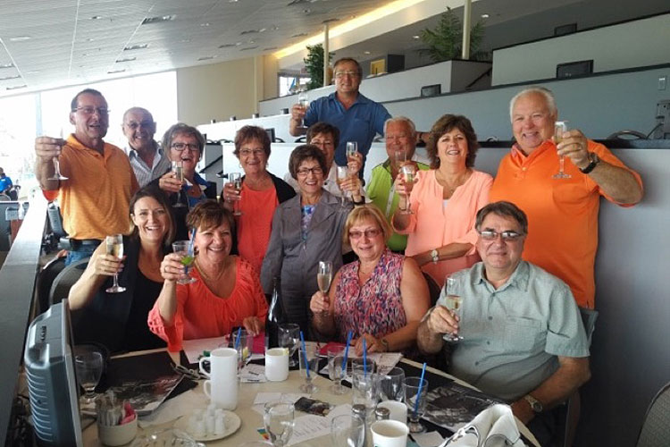 Kielbasa gang celebrating