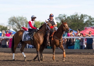 Rico Walcott aboard Broadway Empire in the post parade for the 84th Canadian Derby in 2013