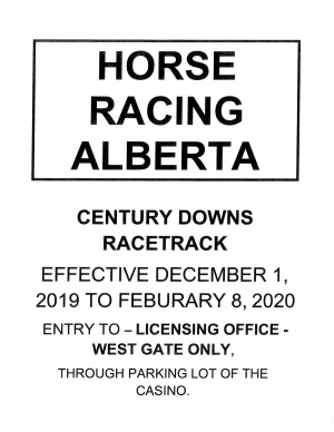Century Downs Licensing Office Entry Change
