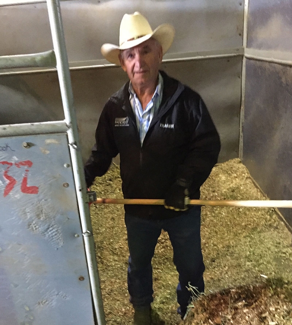 Bucky Stockwell working in the barns at RMTC
