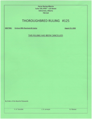 Ruling T125-2024 (cancelled)
