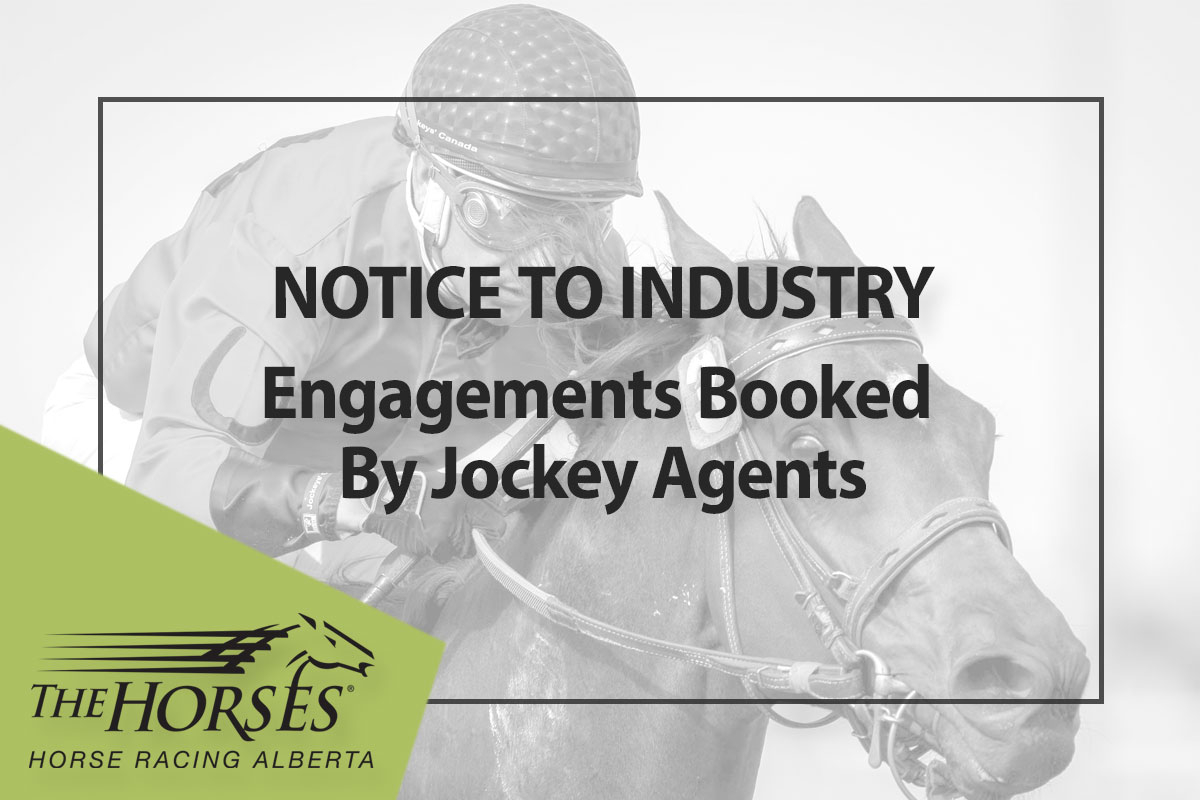 Notice to Industry - Engagements Booked By Jockey Agents